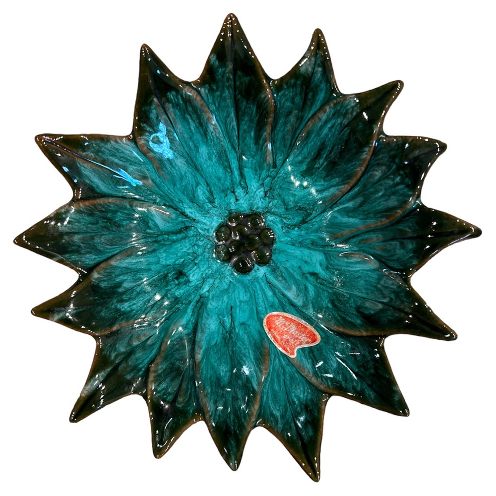 3/$15 MCM McMaster Teal Flower Trinket Tray